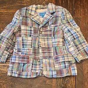 The Children's Place Boys Multicolor Plaid Blazer Perfect For Easter 4t